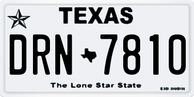 TX license plate DRN7810