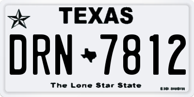 TX license plate DRN7812