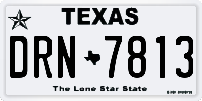 TX license plate DRN7813