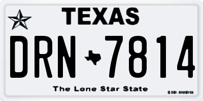 TX license plate DRN7814