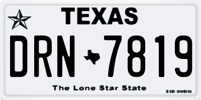 TX license plate DRN7819