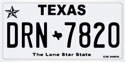 TX license plate DRN7820