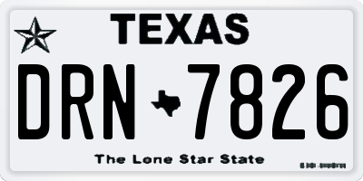 TX license plate DRN7826