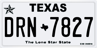 TX license plate DRN7827