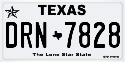 TX license plate DRN7828