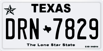 TX license plate DRN7829