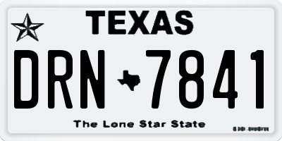 TX license plate DRN7841