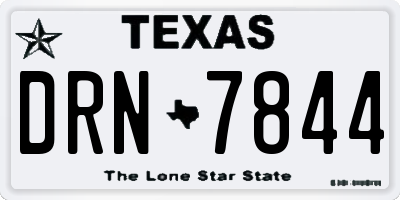 TX license plate DRN7844