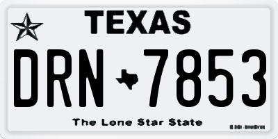 TX license plate DRN7853