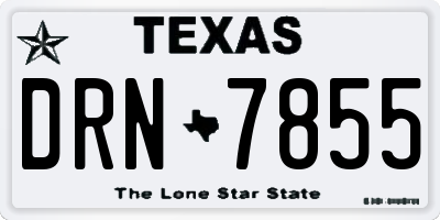 TX license plate DRN7855