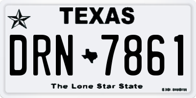 TX license plate DRN7861