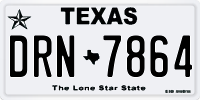 TX license plate DRN7864