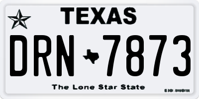 TX license plate DRN7873