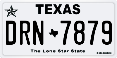 TX license plate DRN7879