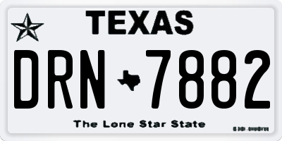 TX license plate DRN7882
