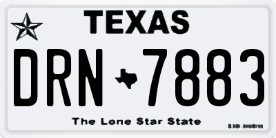 TX license plate DRN7883