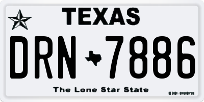 TX license plate DRN7886