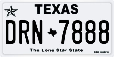 TX license plate DRN7888