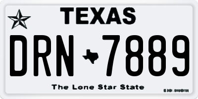 TX license plate DRN7889