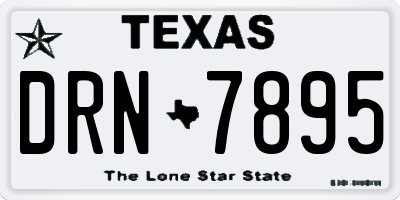 TX license plate DRN7895
