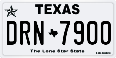 TX license plate DRN7900