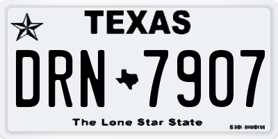 TX license plate DRN7907