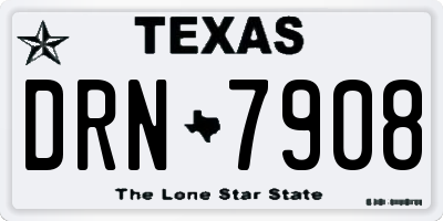 TX license plate DRN7908