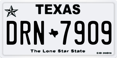 TX license plate DRN7909