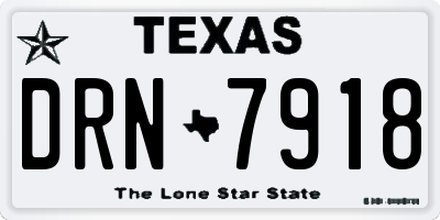 TX license plate DRN7918