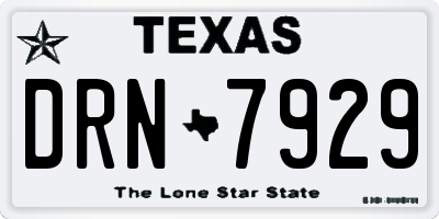 TX license plate DRN7929