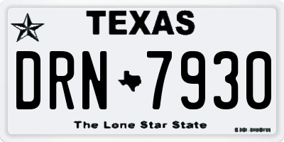 TX license plate DRN7930