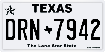 TX license plate DRN7942