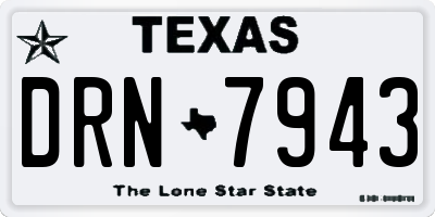 TX license plate DRN7943