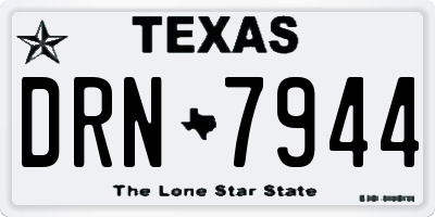 TX license plate DRN7944
