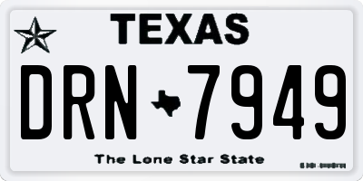 TX license plate DRN7949