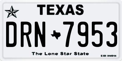 TX license plate DRN7953