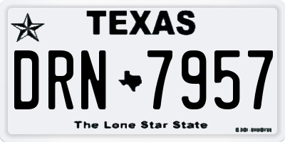 TX license plate DRN7957