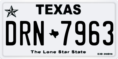 TX license plate DRN7963