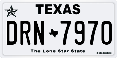 TX license plate DRN7970