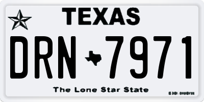 TX license plate DRN7971