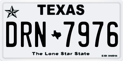 TX license plate DRN7976