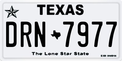 TX license plate DRN7977