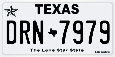 TX license plate DRN7979