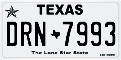 TX license plate DRN7993