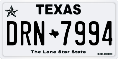TX license plate DRN7994