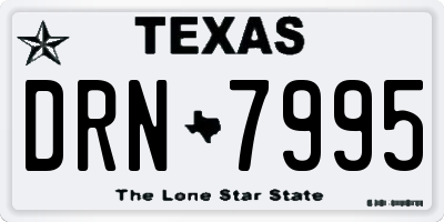 TX license plate DRN7995