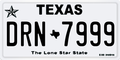 TX license plate DRN7999