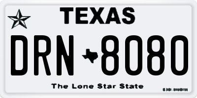 TX license plate DRN8080