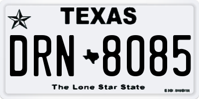 TX license plate DRN8085