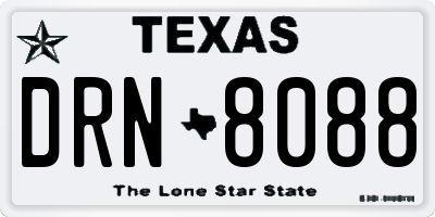 TX license plate DRN8088